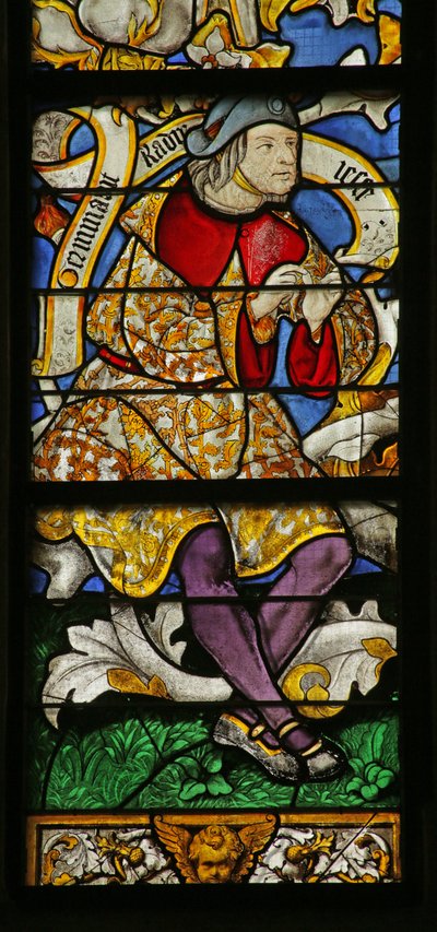 Window depicting a prophet on the Tree of Jesse by French School